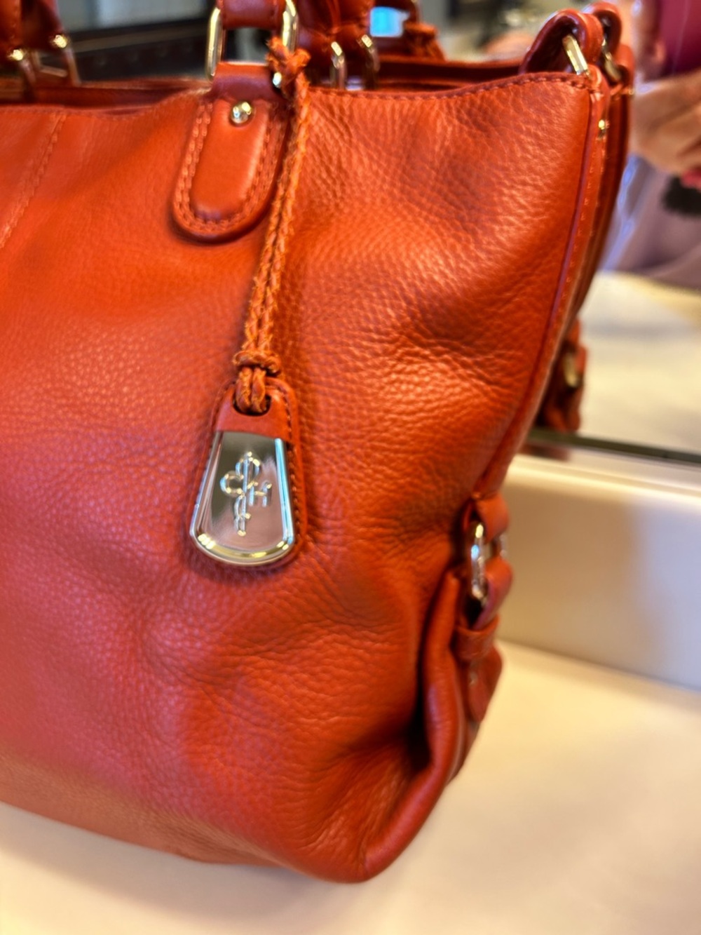 Cole Haan Burnt Orange Leather Tote 🍁🍊 - Picture 4 of 16